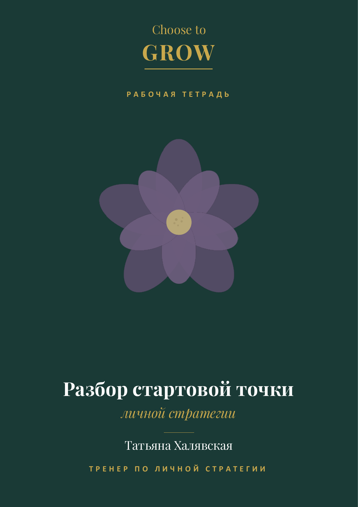 Обложка рабочей тетради «Разбор стартовой точки личной стратегии»